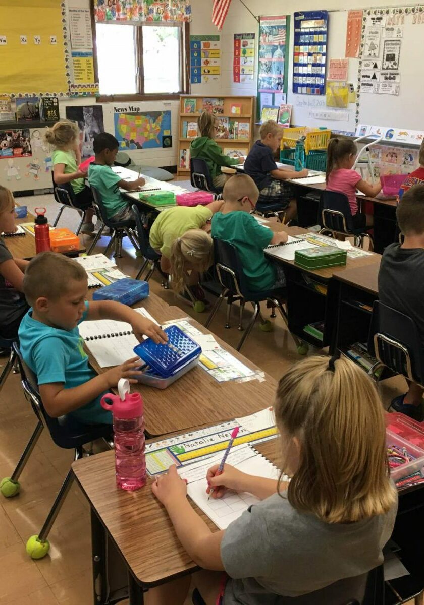 New chairs for Ms. Gunn's 1st grade classroom